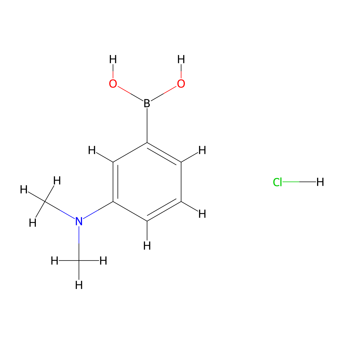 3-(Dimethylamino)phenylboronic Acid Hydrochloride (contains varying amounts of Anhydride) molecular structure, CAS 1256355-23-3