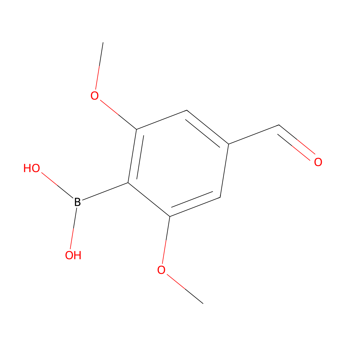 2,6-Dimethoxy-4-formylphenylboronic acid molecular structure, CAS 1256355-34-6