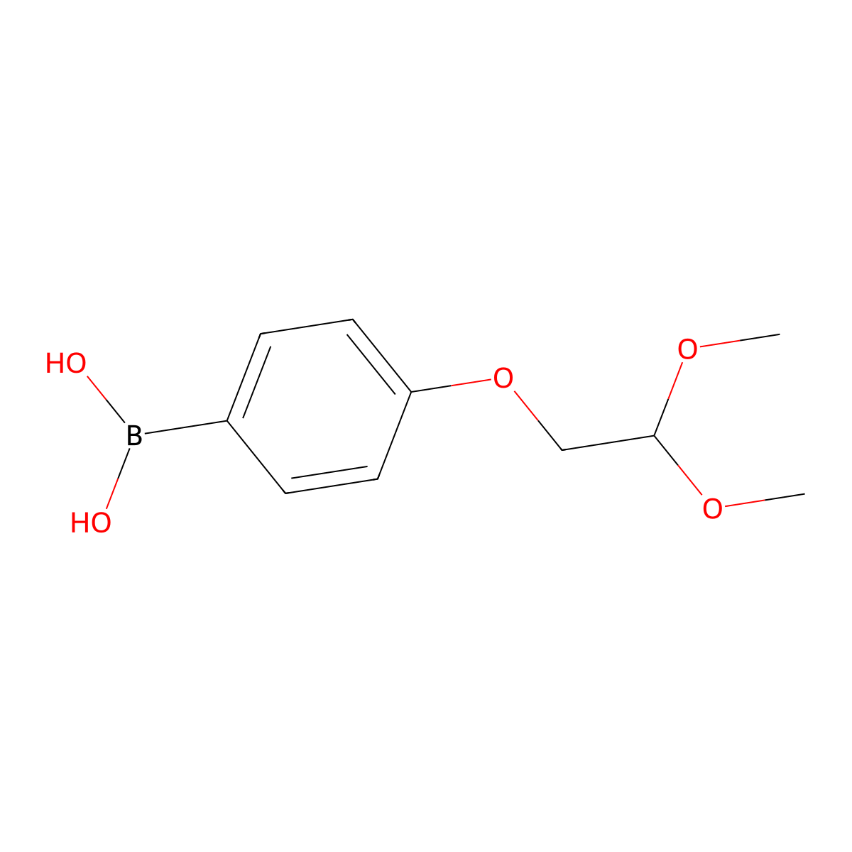 4-(2,2-Dimethoxyethoxy)phenylboronic acid molecular structure, CAS 1256355-36-8
