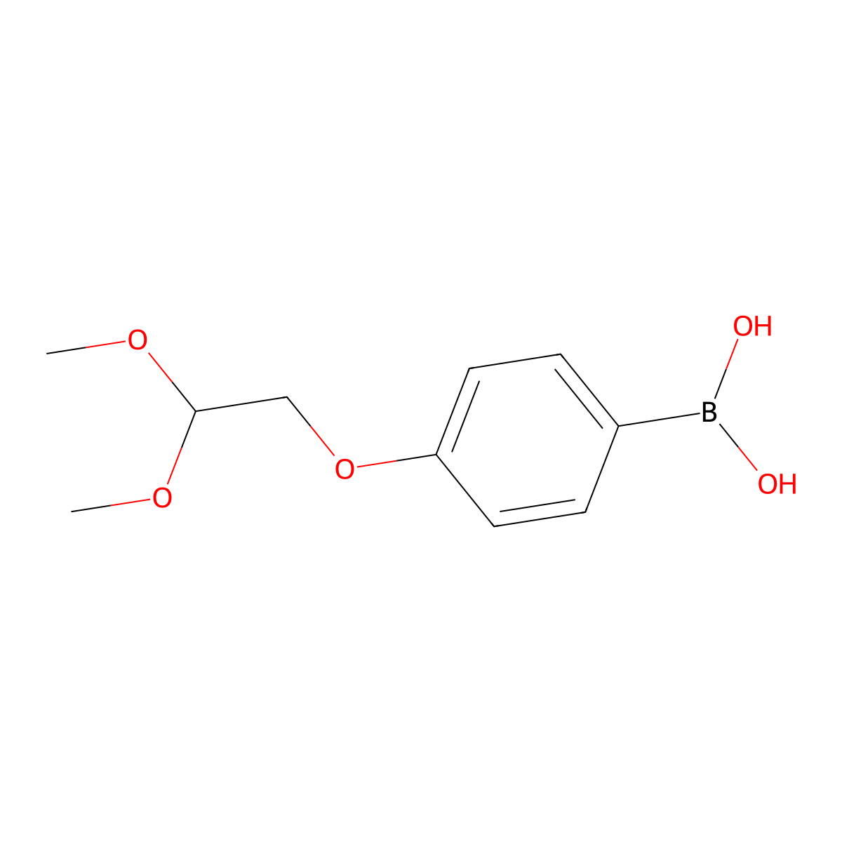 4-(2,2-Dimethoxyethoxy)phenylboronic acid molecular structure, CAS 1256355-36-8