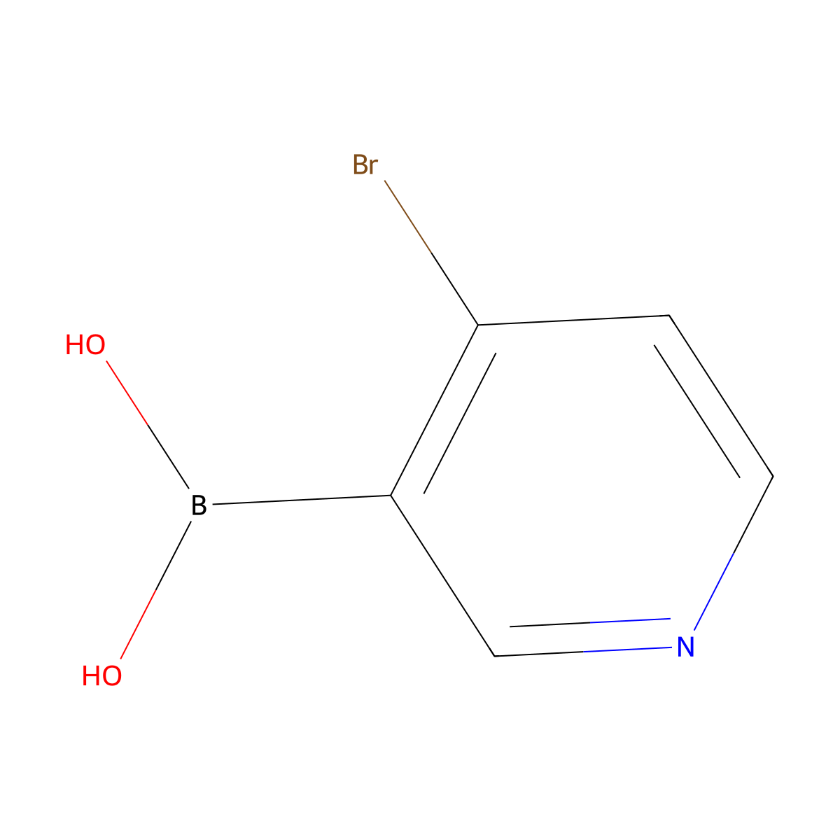 4-Bromopyridine-3-boronic acid molecular structure, CAS 1256355-39-1