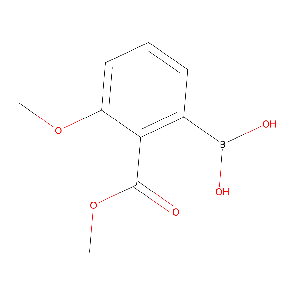 (3-Methoxy-2-(methoxycarbonyl)phenyl)boronic acid molecular structure, CAS 1256355-41-5