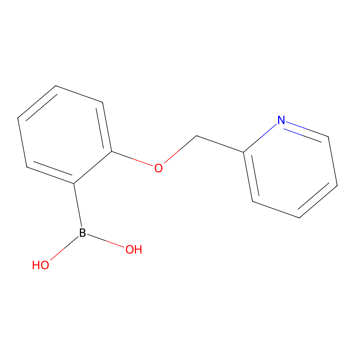 2-(Pyridin-2-ylmethoxy)phenylboronic acid molecular structure, CAS 1256355-48-2