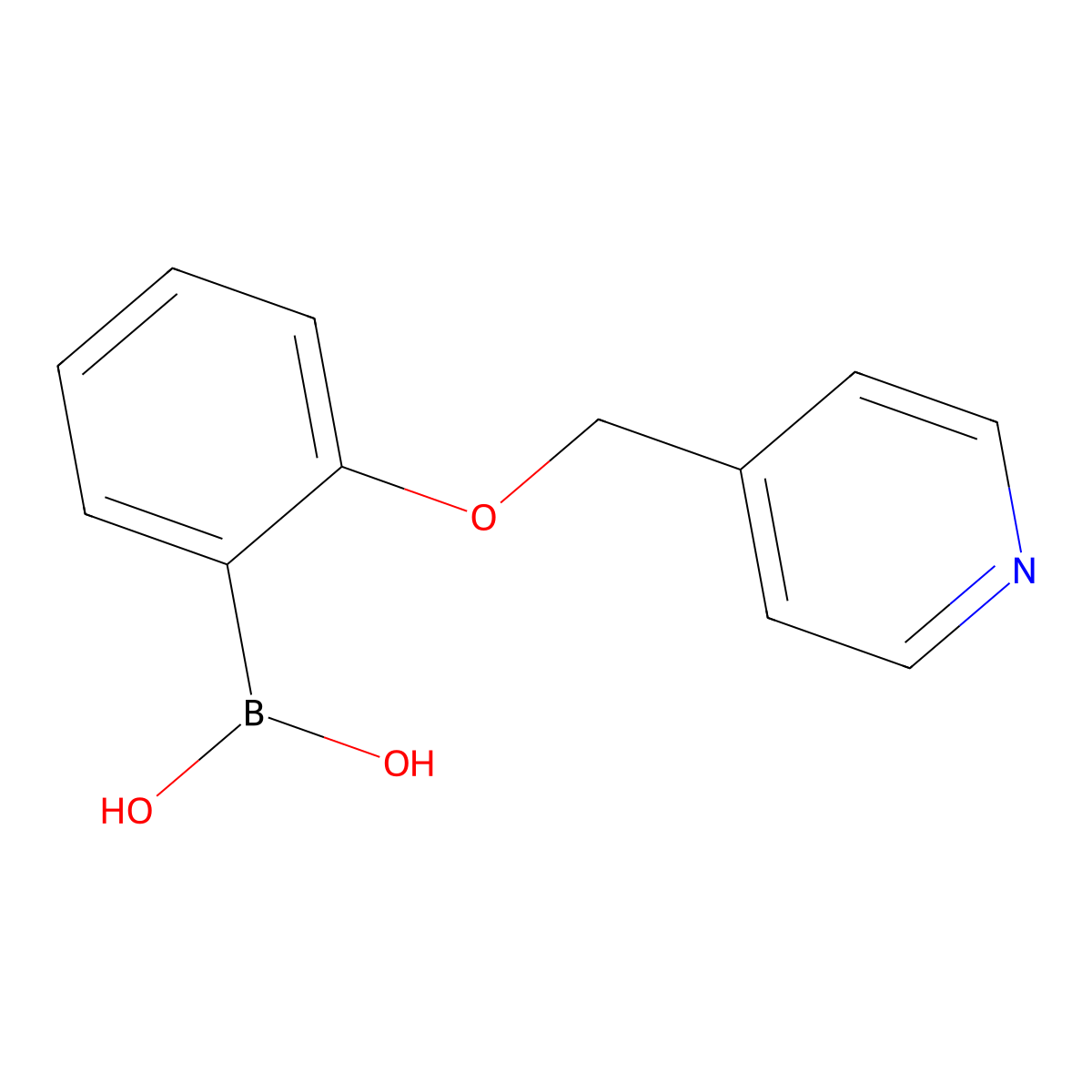 2-(Pyridin-4-ylmethoxy)phenylboronic acid molecular structure, CAS 1256355-49-3