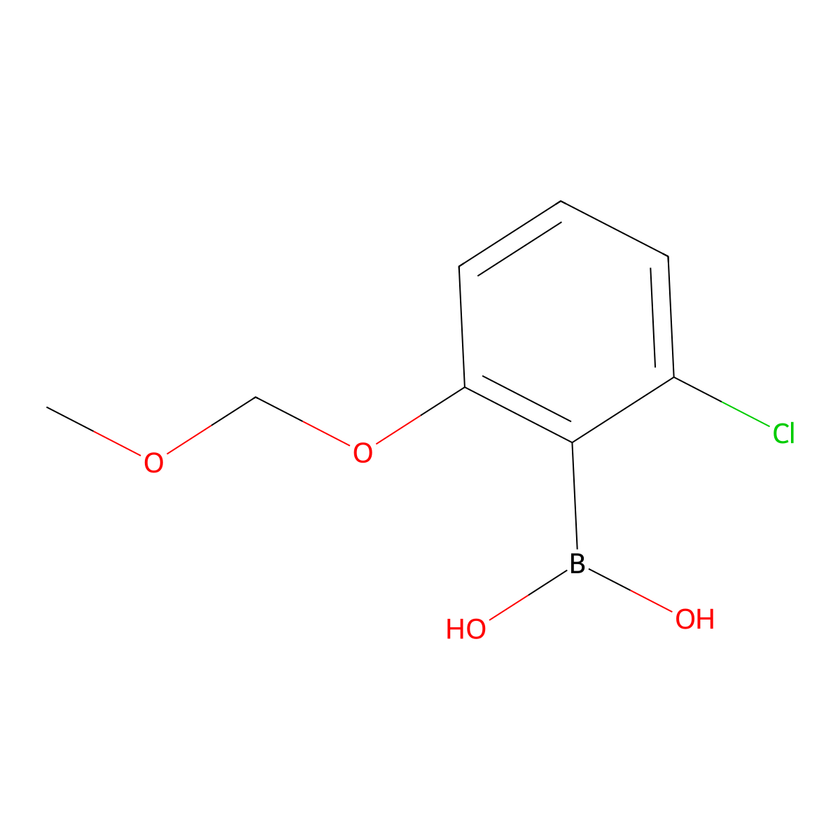 2-Chloro-6-(methoxymethoxy)phenylboronic acid molecular structure, CAS 1256355-51-7