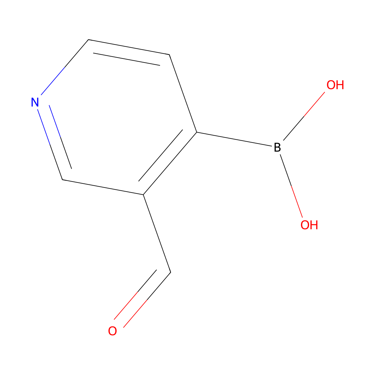 (3-Formylpyridin-4-YL)boronic acid molecular structure, CAS 1256355-58-4