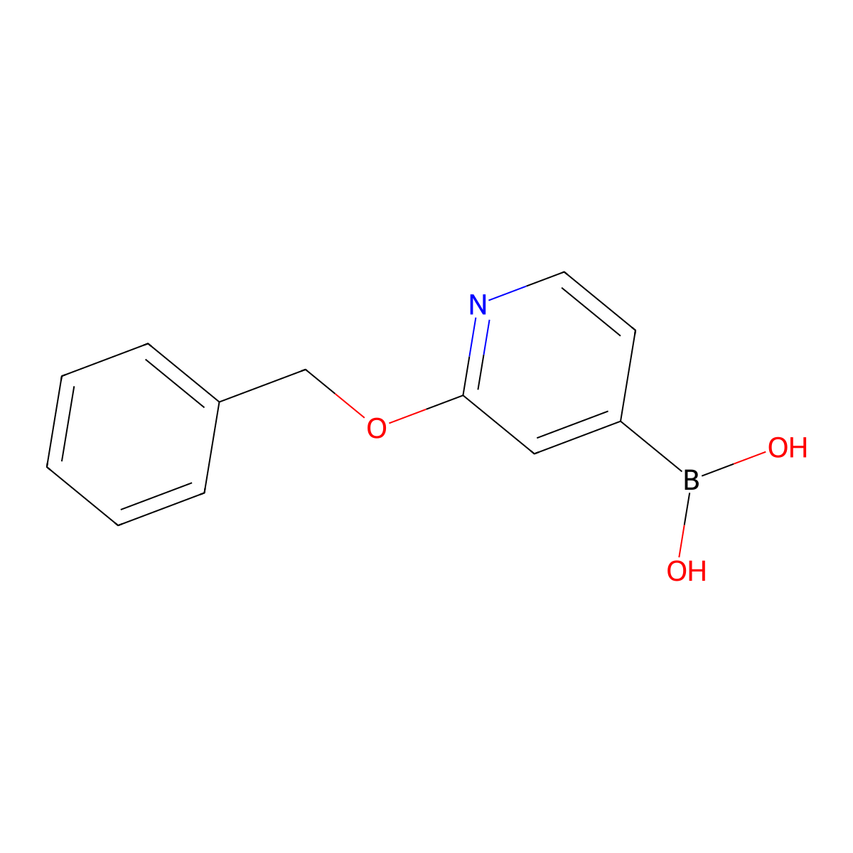 2-(Benzyloxy)pyridine-4-boronic acid molecular structure, CAS 1256355-62-0