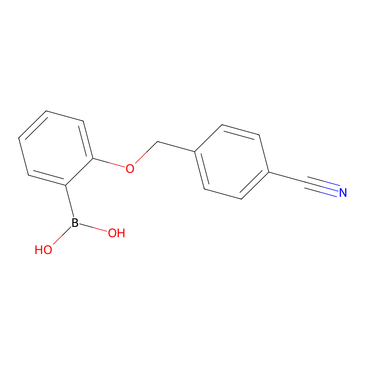 2-(4-Cyanophenylmethoxy)phenylboronic acid molecular structure, CAS 1256355-66-4