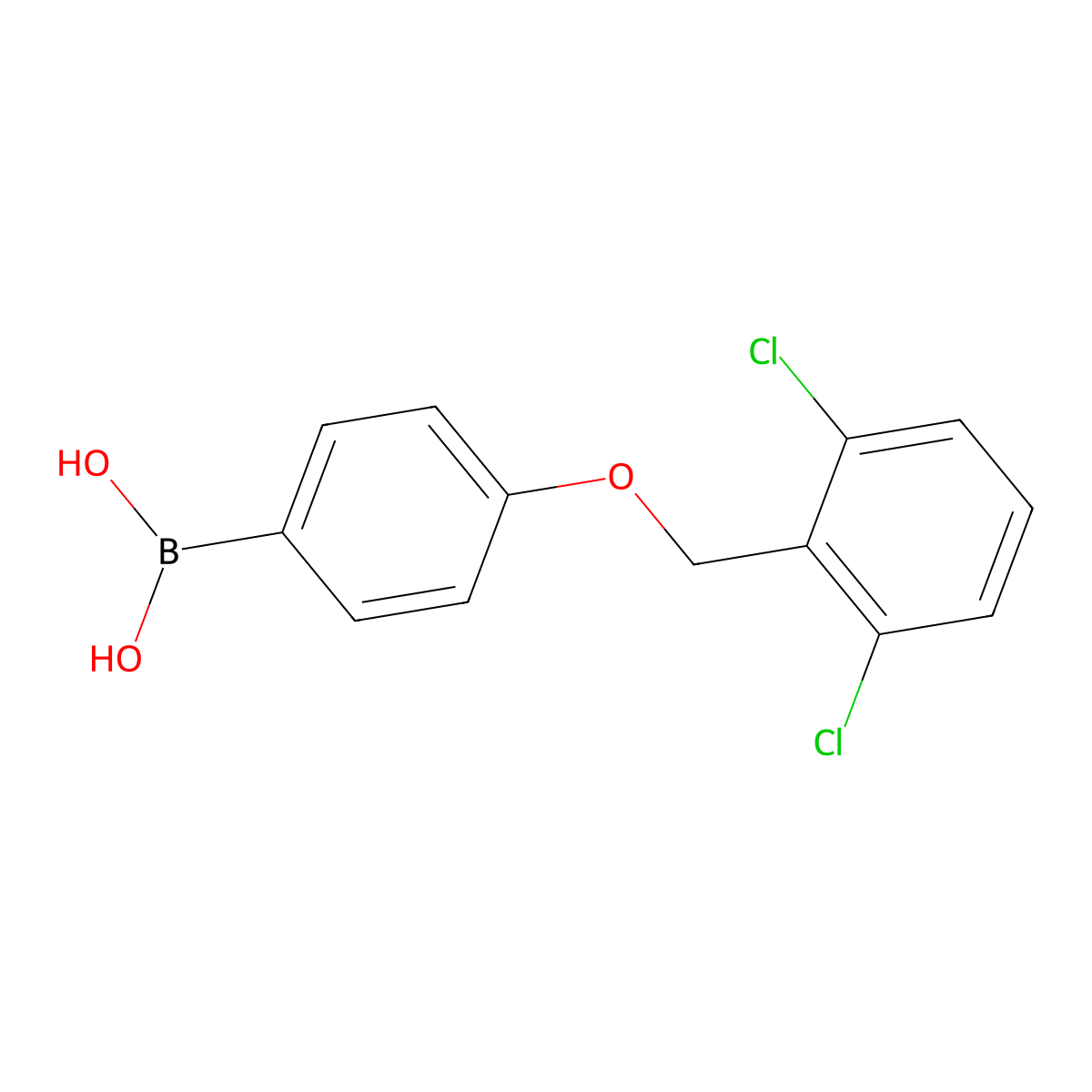 4-(2,6-Dichlorophenylmethoxy)phenylboronic acid molecular structure, CAS 1256355-71-1
