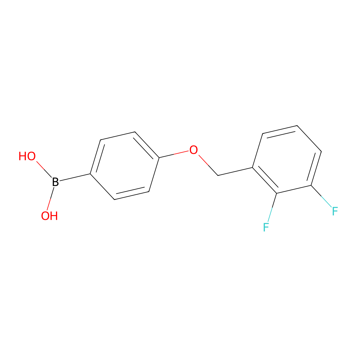 (4-((2,3-Difluorobenzyl)oxy)phenyl)boronic acid molecular structure, CAS 1256355-76-6