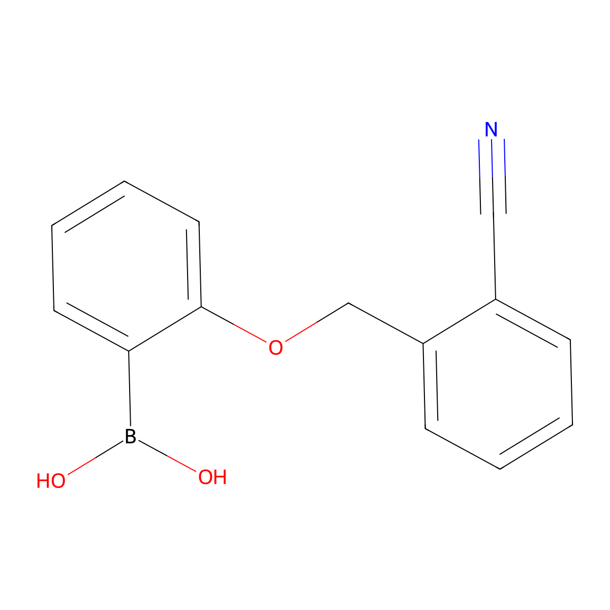 2-(2-Cyanophenylmethoxy)phenylboronic acid molecular structure, CAS 1256355-77-7