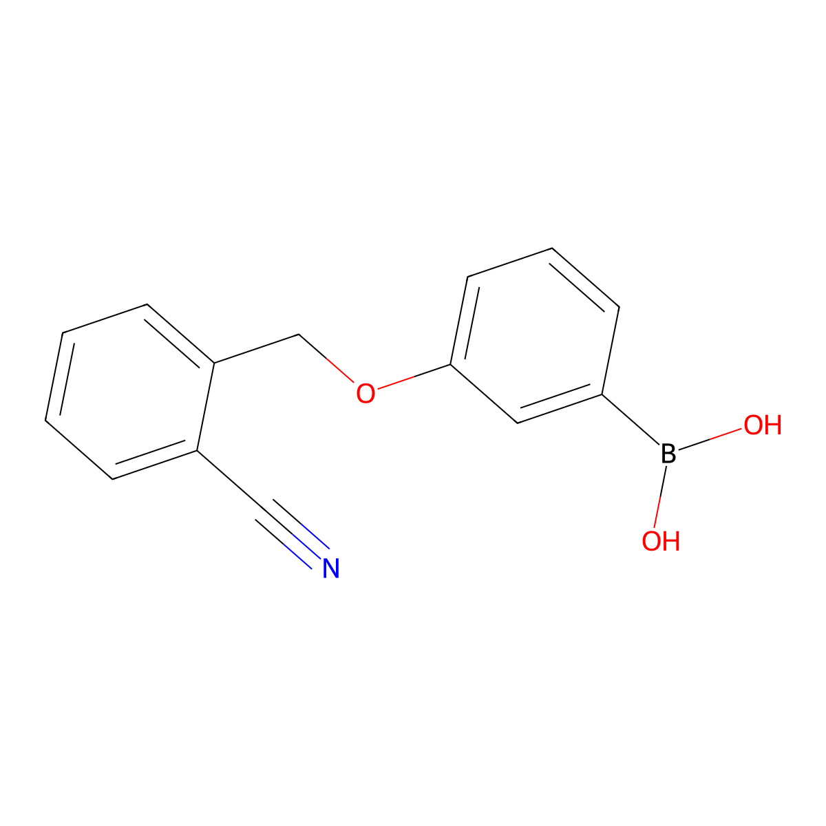 (3-((2-Cyanobenzyl)oxy)phenyl)boronic acid molecular structure, CAS 1256355-79-9