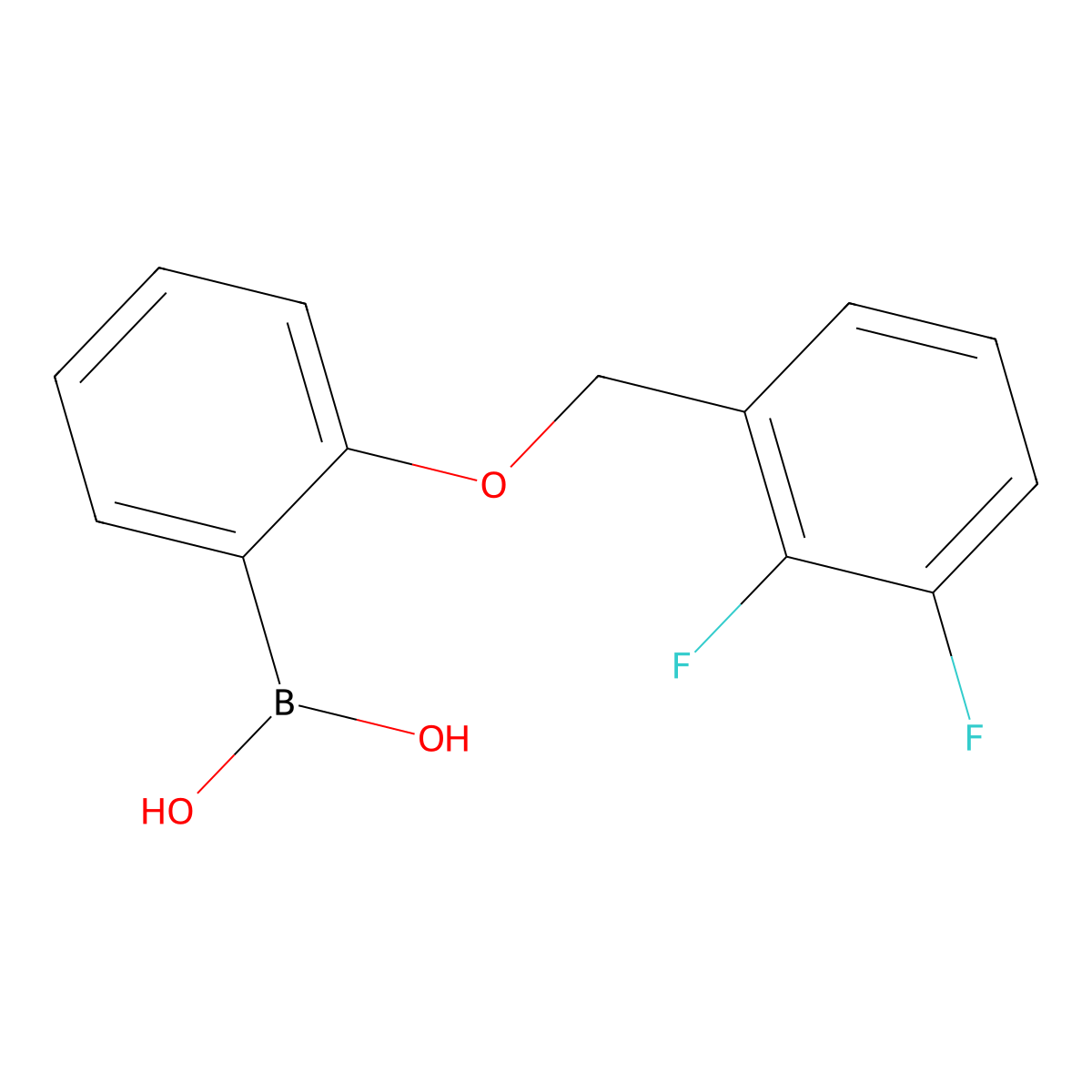 (2-((2,3-Difluorobenzyl)oxy)phenyl)boronic acid molecular structure, CAS 1256355-81-3