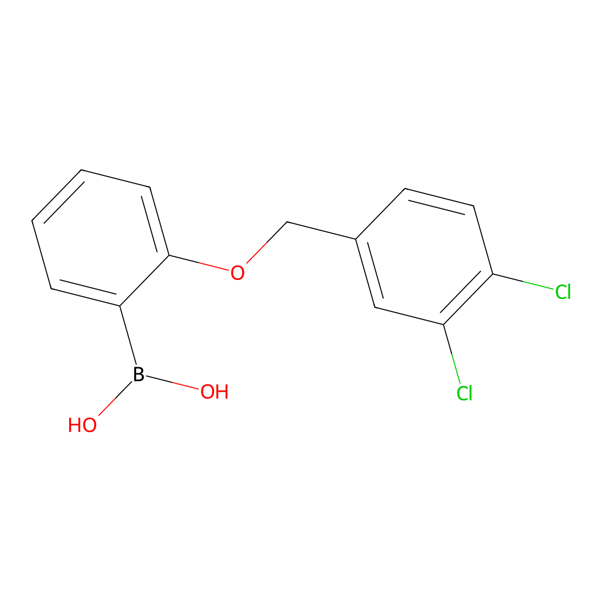 2-(3,4-Dichlorophenylmethoxy)phenylboronic acid molecular structure, CAS 1256355-84-6
