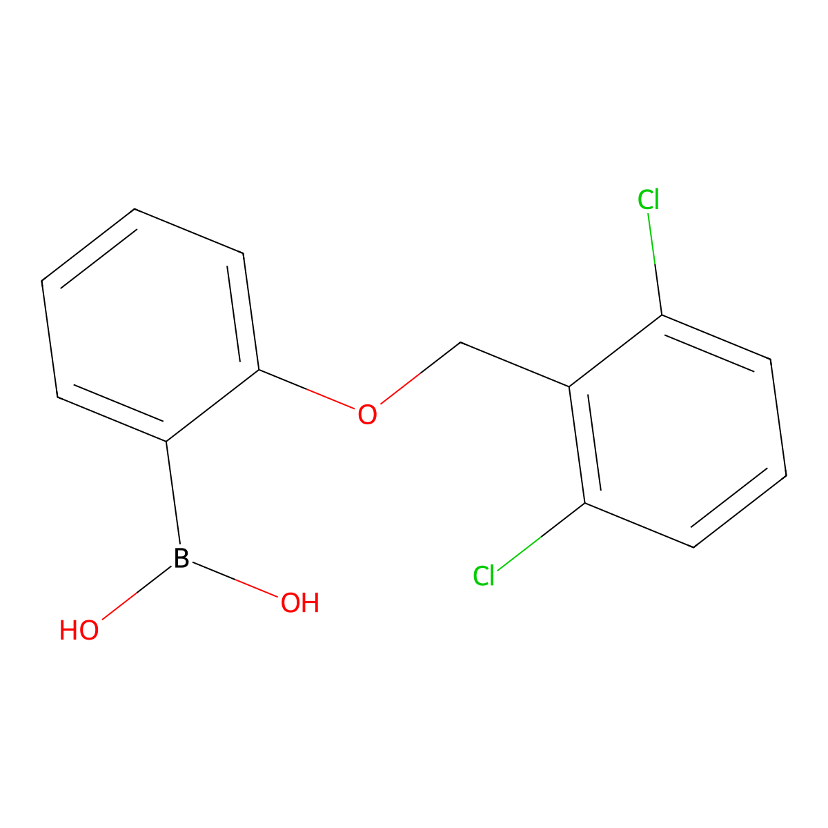 2-(2,6-Dichlorophenylmethoxy)phenylboronic acid molecular structure, CAS 1256355-85-7