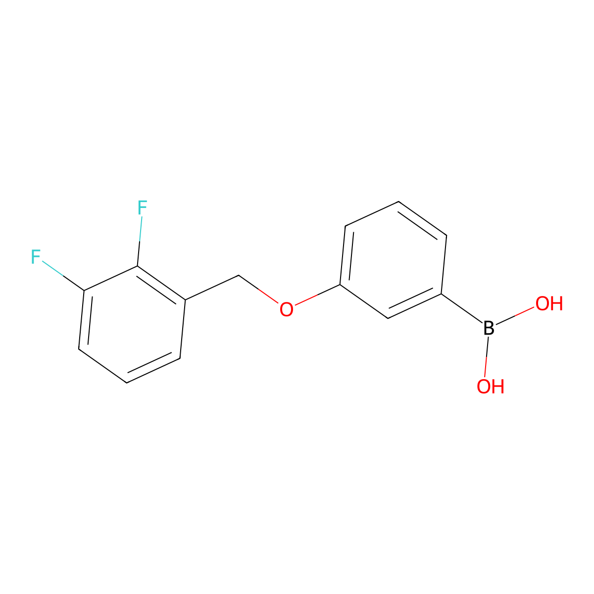 (3-((2,3-Difluorobenzyl)oxy)phenyl)boronic acid molecular structure, CAS 1256358-50-5
