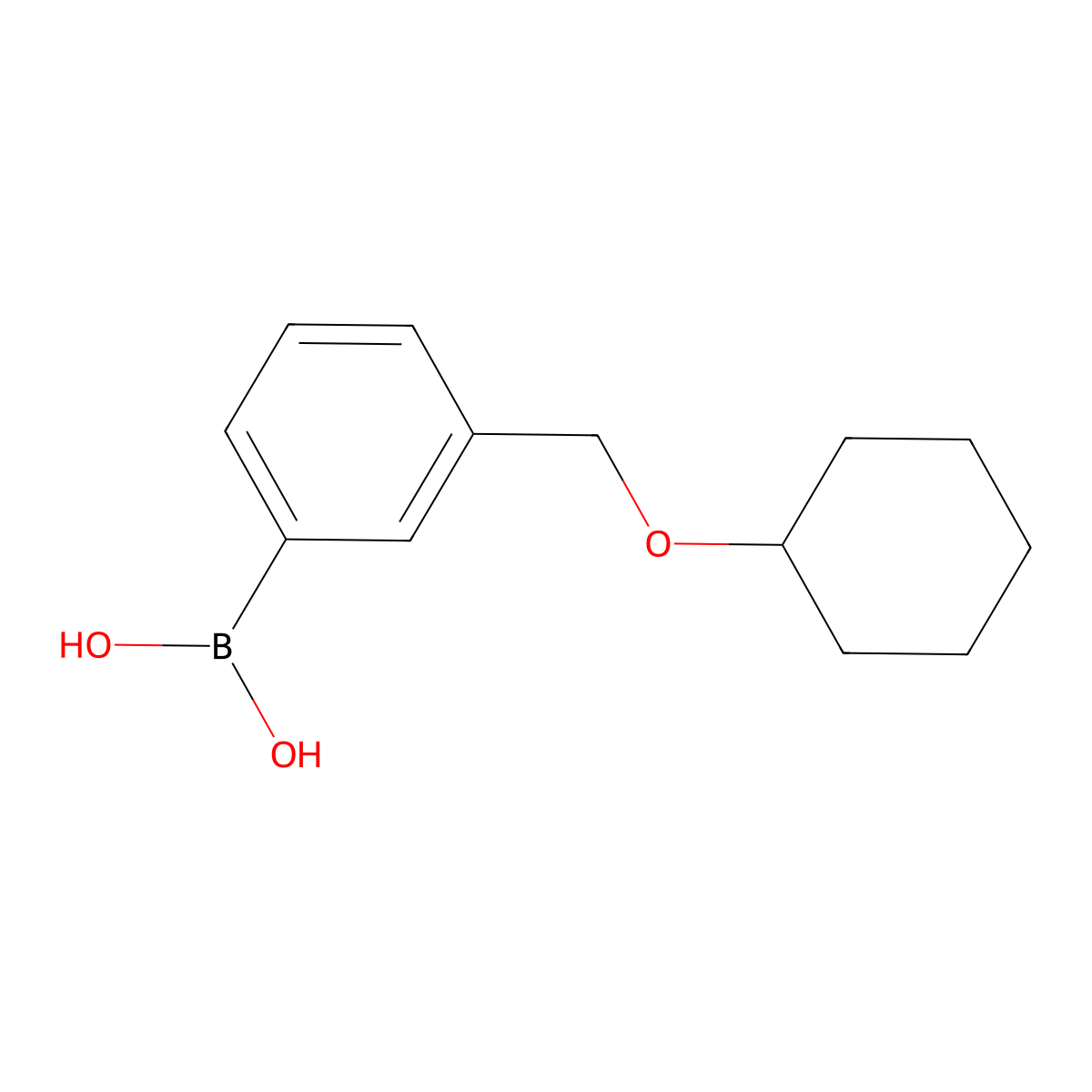 (3-((Cyclohexyloxy)methyl)phenyl)boronic acid molecular structure, CAS 1256358-64-1