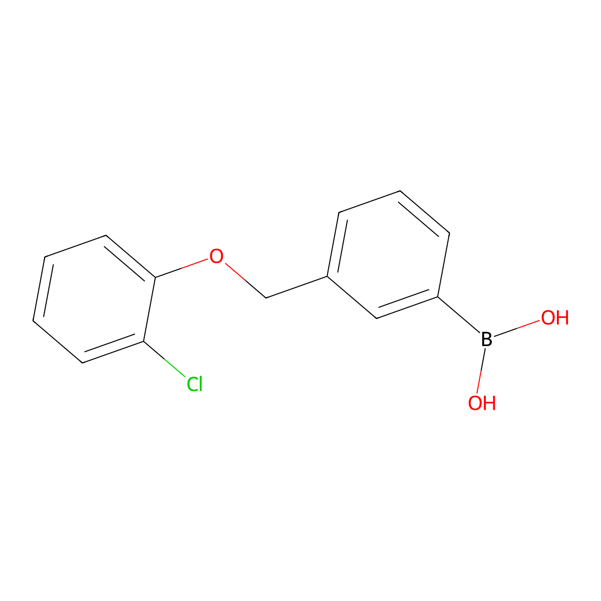 (3-((2-Chlorophenoxy)methyl)phenyl)boronic acid molecular structure, CAS 1256358-67-4