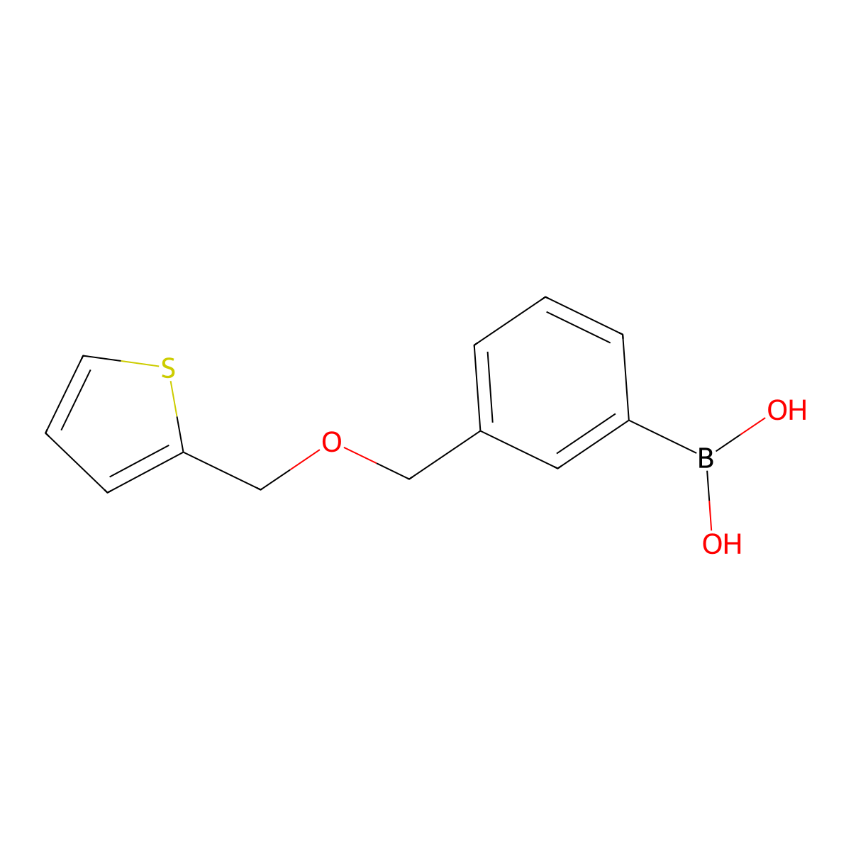 3-(Thiophen-2-ylmethoxymethyl)phenylboronic acid molecular structure, CAS 1256358-80-1