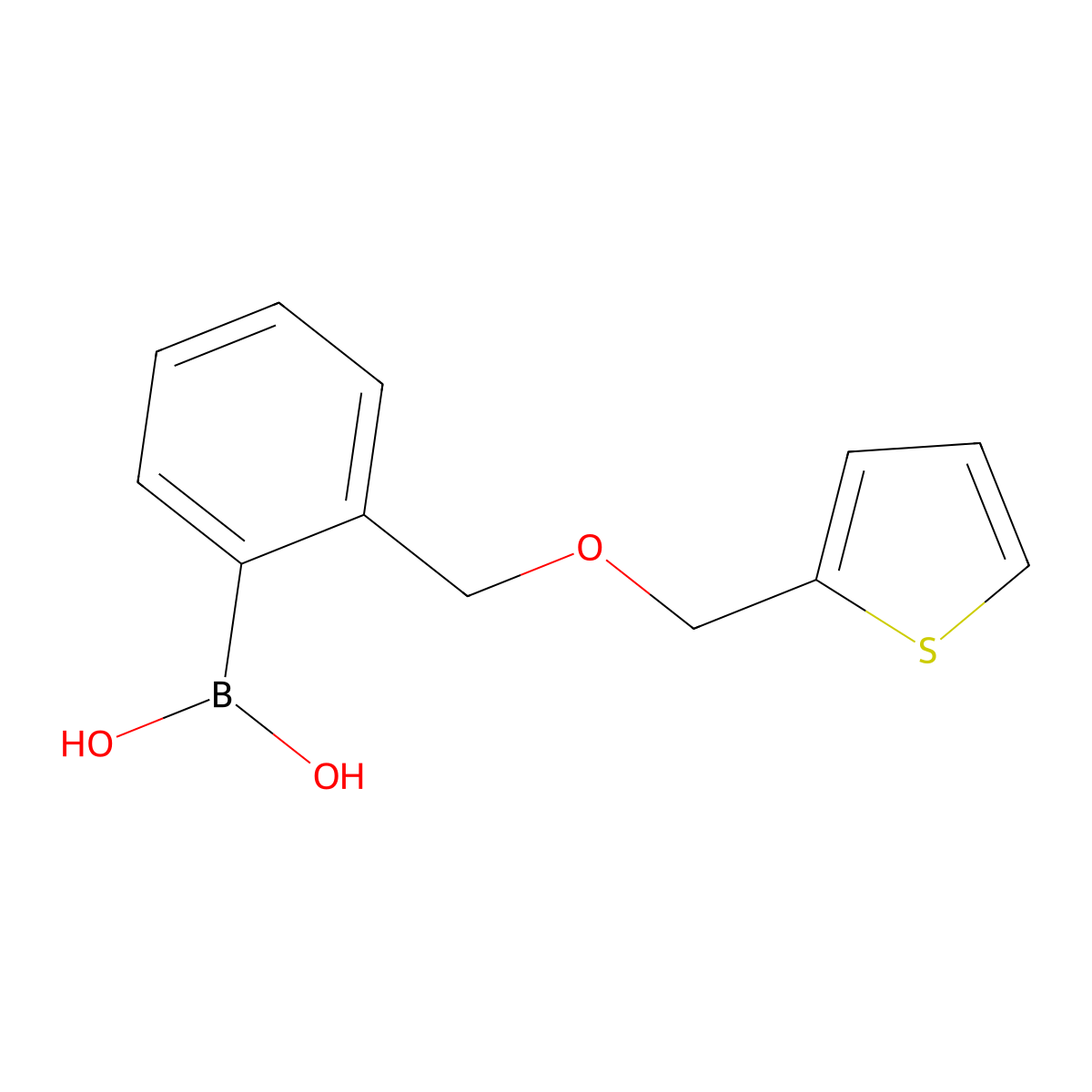 2-(Thiophen-2-ylmethoxymethyl)phenylboronic acid molecular structure, CAS 1256358-81-2