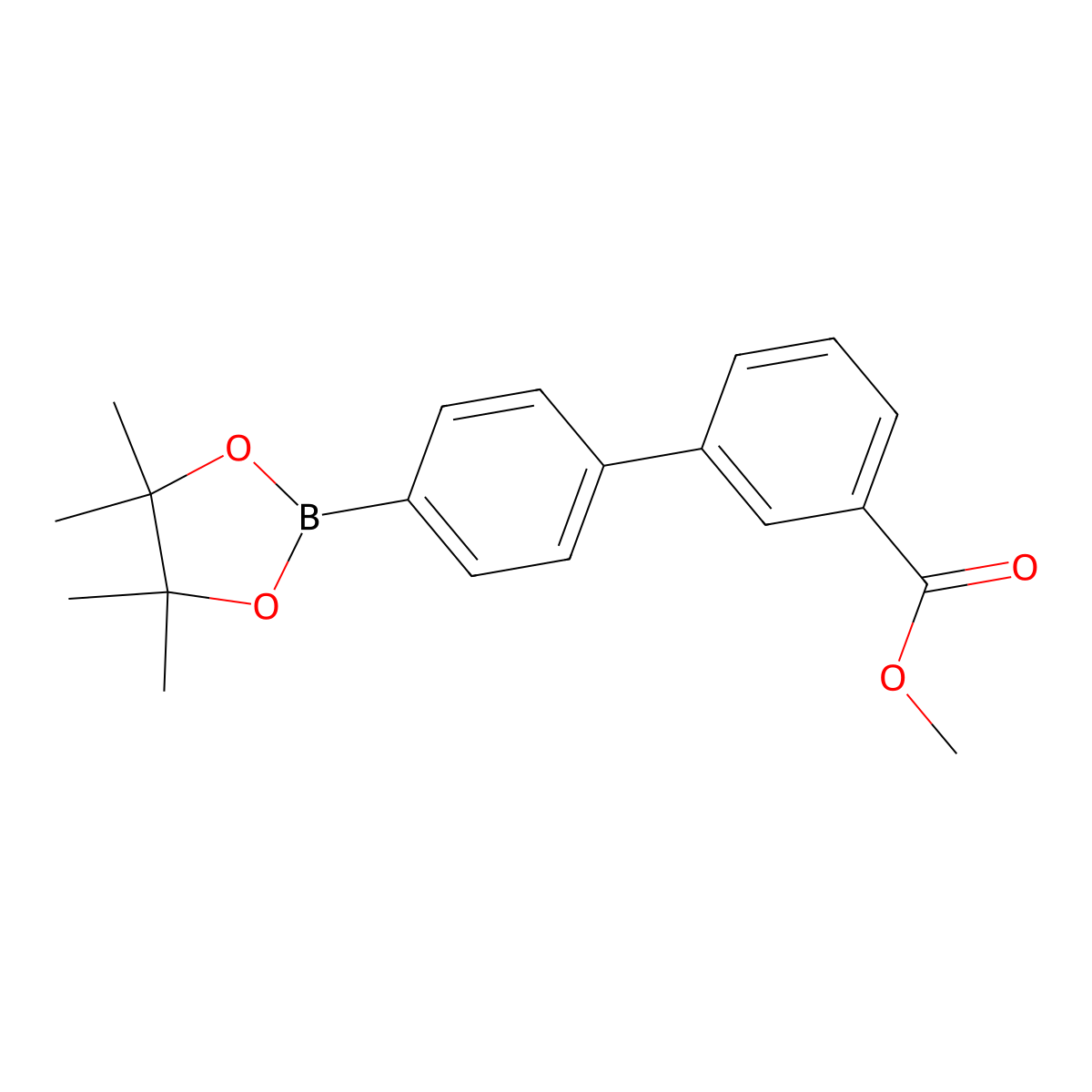 3'-(Methoxycarbonyl)biphenyl-4-boronic acid pinacol ester molecular structure, CAS 1256358-85-6