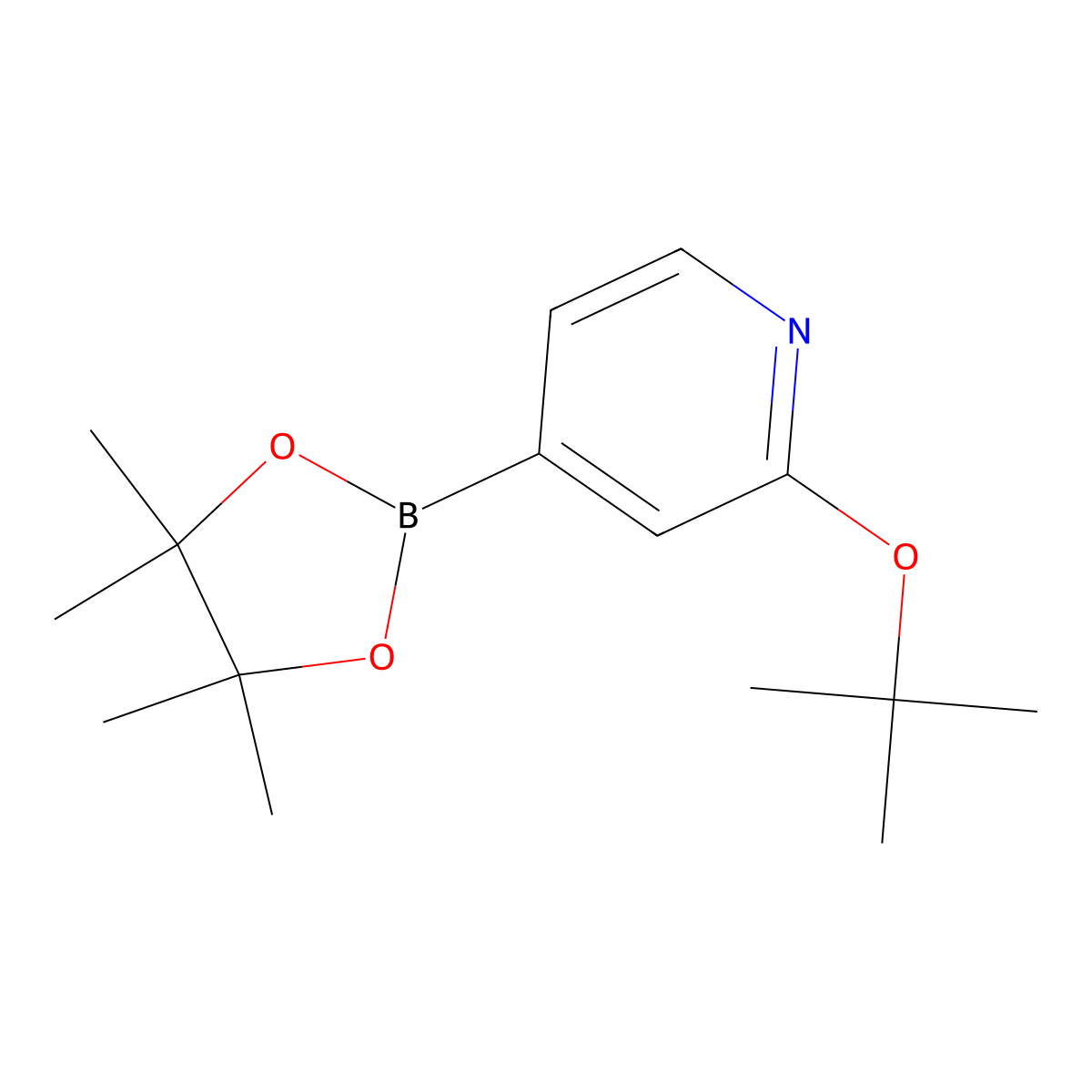 2-(tert-Butoxy)-4-(4,4,5,5-tetramethyl-1,3,2-dioxaborolan-2-yl)pyridine molecular structure, CAS 1256358-89-0