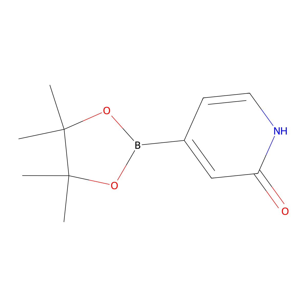 2-Hydroxypyridine-4-boronic acid, pinacol ester molecular structure, CAS 1256358-90-3