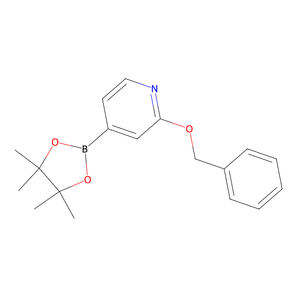 2-(Benzyloxy)-4-(4,4,5,5-tetramethyl-1,3,2-dioxaborolan-2-YL)pyridine molecular structure, CAS 1256359-03-1