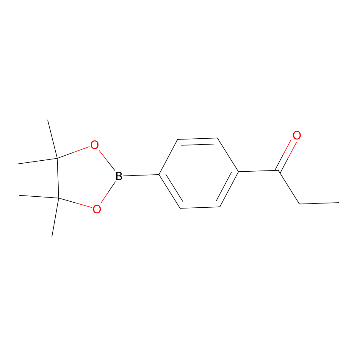 1-(4-(4,4,5,5-Tetramethyl-1,3,2-dioxaborolan-2-yl)phenyl)propan-1-one molecular structure, CAS 1256359-22-4
