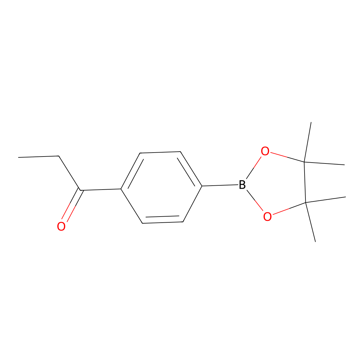 1-(4-(4,4,5,5-Tetramethyl-1,3,2-dioxaborolan-2-yl)phenyl)propan-1-one molecular structure, CAS 1256359-22-4