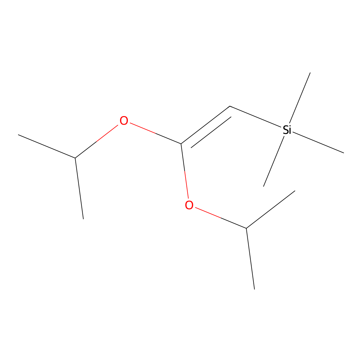 [2,2-Bis(1-methylethoxy)ethenyl]trimethylsilane molecular structure, CAS 125636-15-9