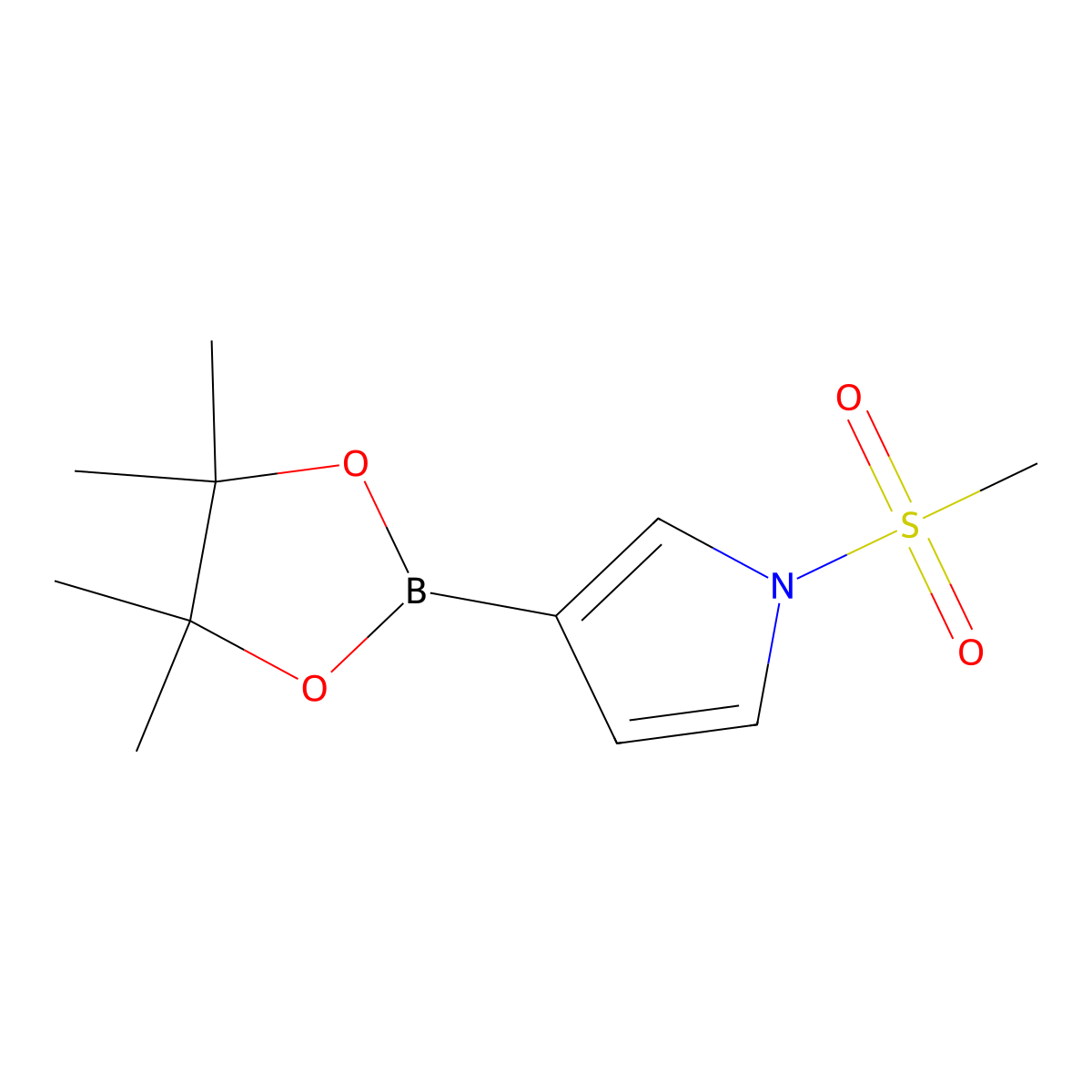 1-(Methylsulfonyl)-3-(4,4,5,5-tetramethyl-1,3,2-dioxaborolan-2-yl)-1H-pyrrole molecular structure, CAS 1256360-09-4