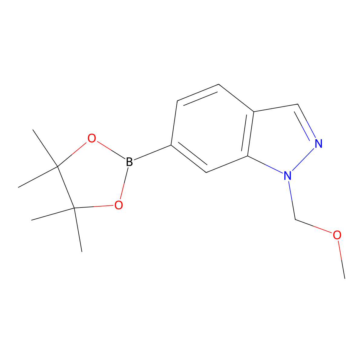 1-(Methoxymethyl)-6-(4,4,5,5-tetramethyl-1,3,2-dioxaborolan-2-yl)-1H-indazole molecular structure, CAS 1256360-14-1