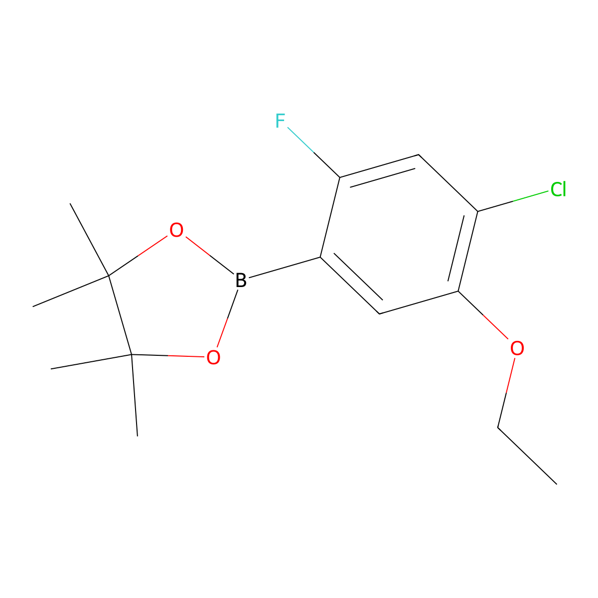 2-(4-Chloro-5-ethoxy-2-fluorophenyl)-4,4,5,5-tetramethyl-1,3,2-dioxaborolane molecular structure, CAS 1256360-15-2