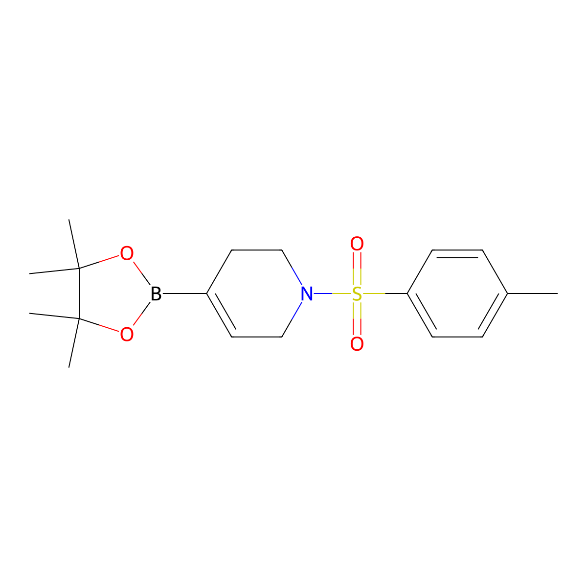 1-Tosyl-1,2,3,6-tetrahydropyridine-4-boronic acid, pinacol ester molecular structure, CAS 1256360-46-9