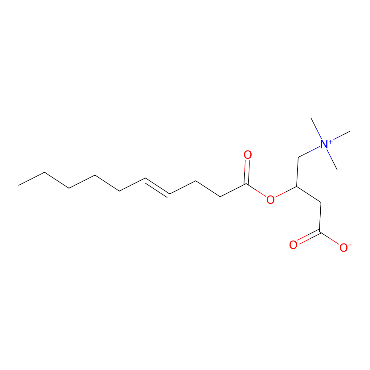 4-cis-Decenoylcarnitine molecular structure, CAS 1256380-16-1