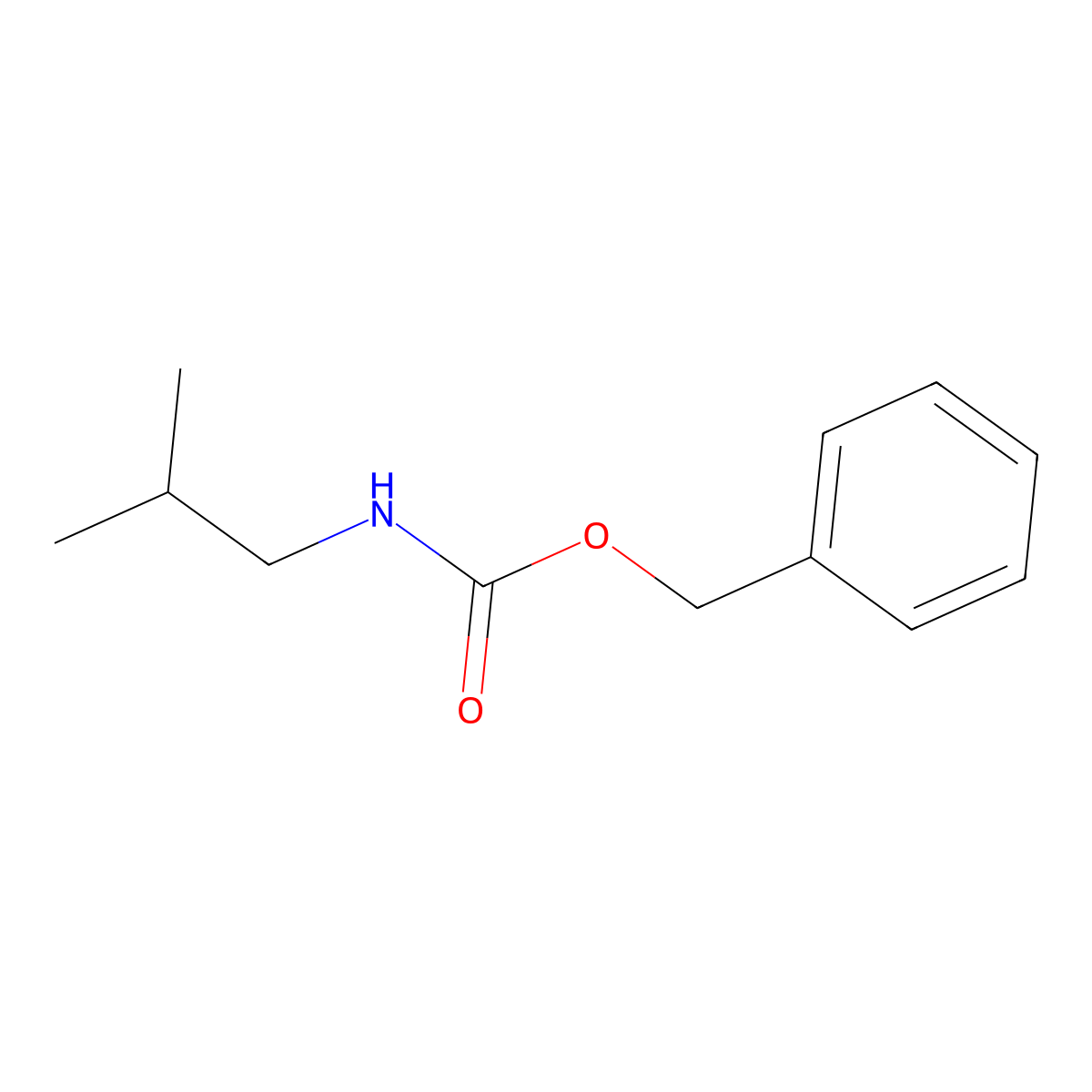 benzyl N-(2-methylpropyl)carbamate molecular structure, CAS 125640-83-7