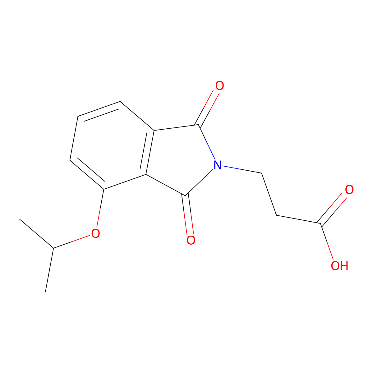 3-(4-Isopropoxy-1,3-dioxoisoindolin-2-yl)propanoic acid molecular structure, CAS 1256450-57-3