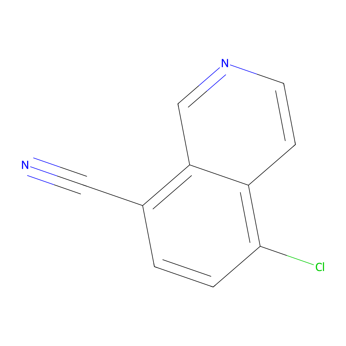5-Chloroisoquinoline-8-carbonitrile molecular structure, CAS 1256463-60-1
