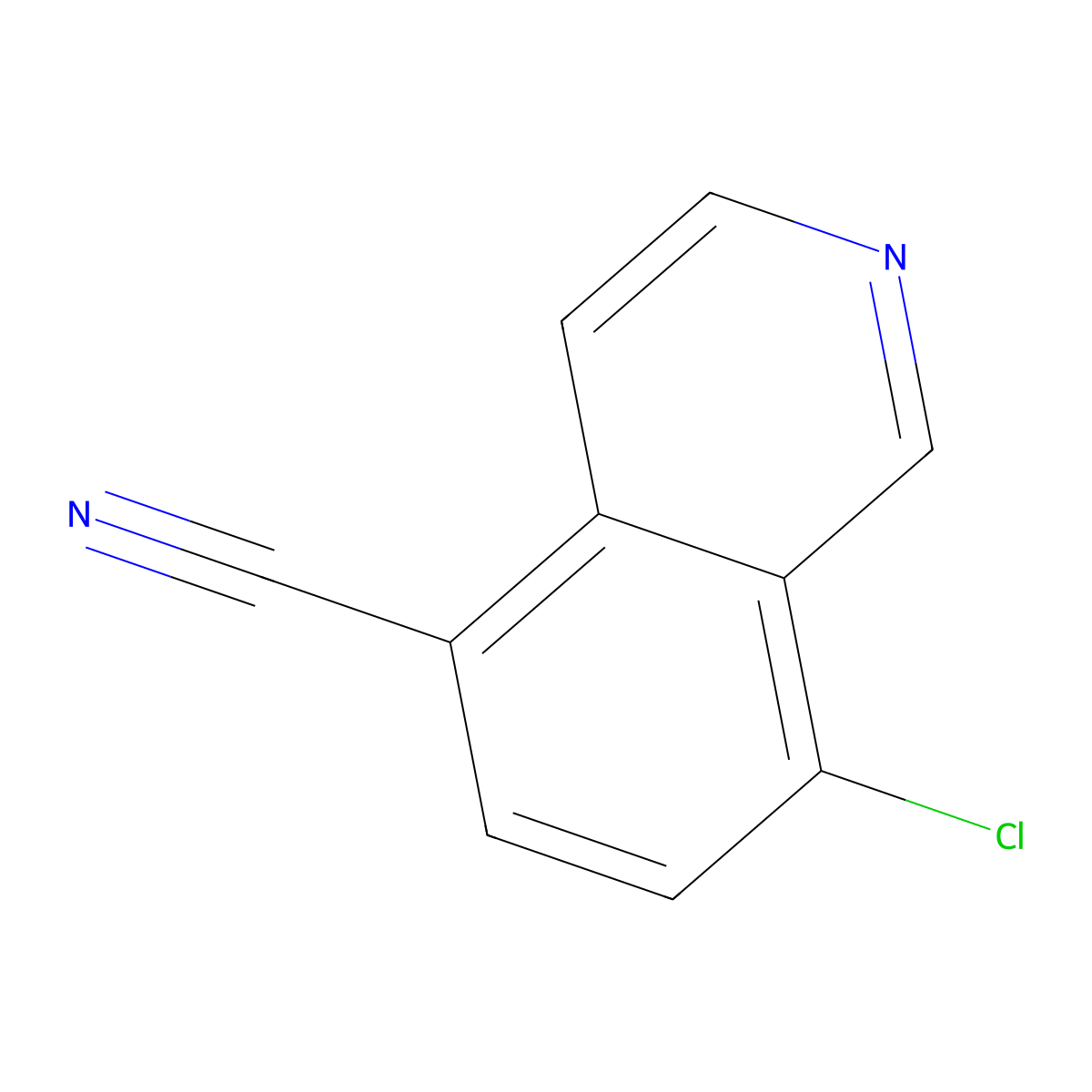 8-Chloroisoquinoline-5-carbonitrile molecular structure, CAS 1256463-61-2