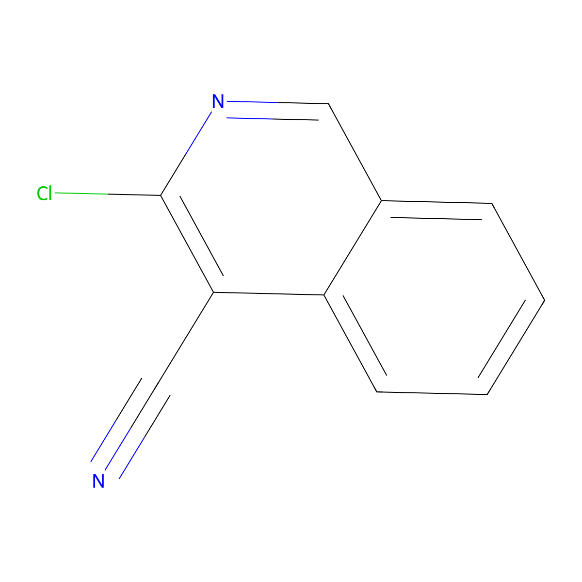 3-Chloroisoquinoline-4-carbonitrile molecular structure, CAS 1256463-73-6