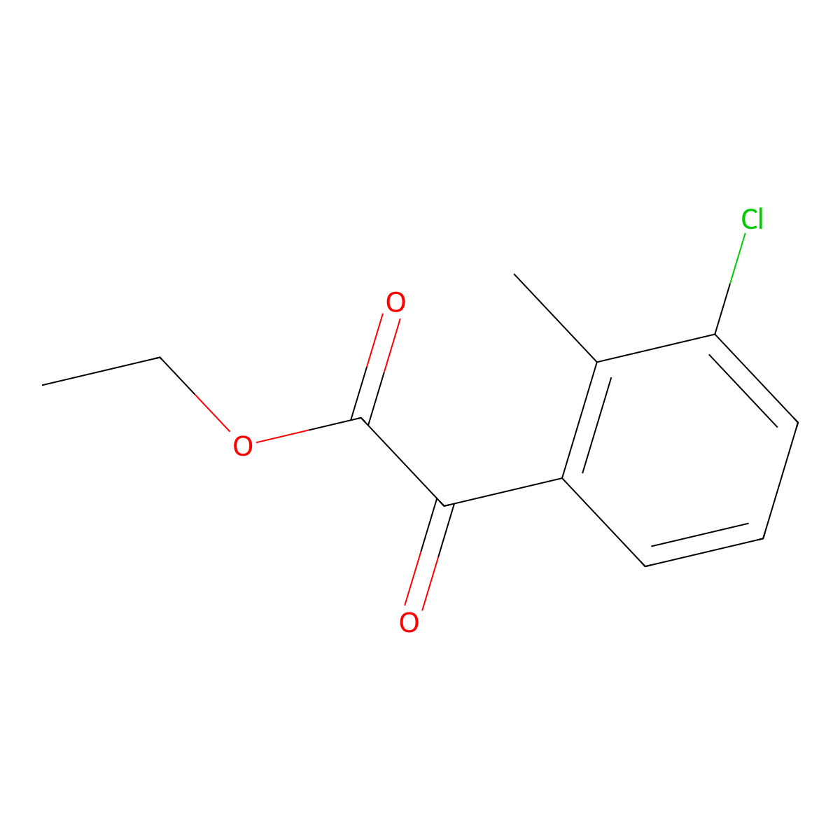 Ethyl 3-chloro-2-methylbenzoylformate molecular structure, CAS 1256466-32-6