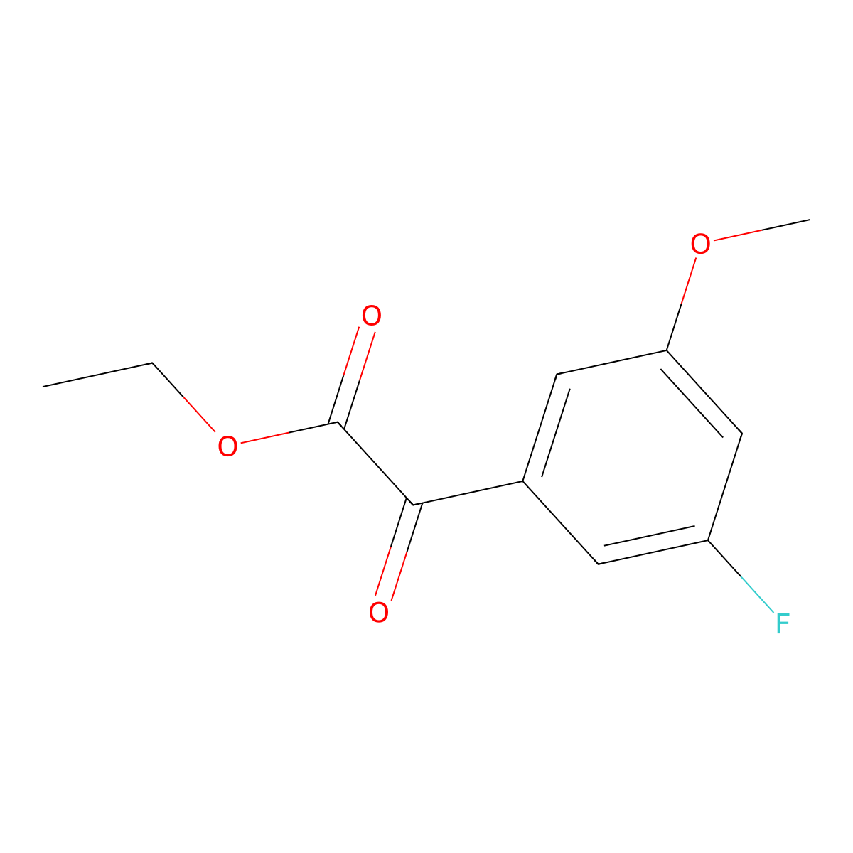 (3-Fluoro-5-methoxyphenyl)oxo-acetic acid ethyl ester molecular structure, CAS 1256466-71-3