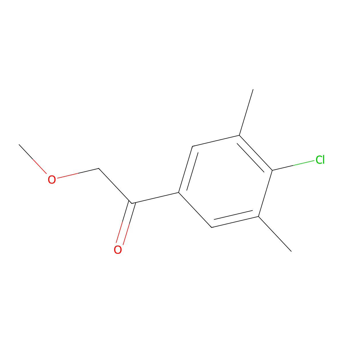 1-(4-Chloro-3,5-dimethylphenyl)-2-methoxyethanone molecular structure, CAS 1256466-79-1