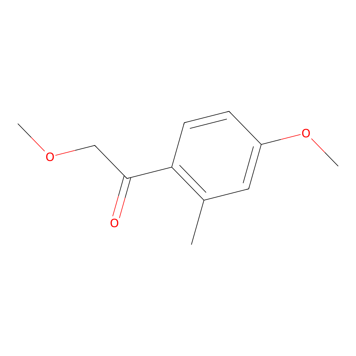 2-Methoxy-1-(4-methoxy-2-methylphenyl)ethanone molecular structure, CAS 1256466-92-8