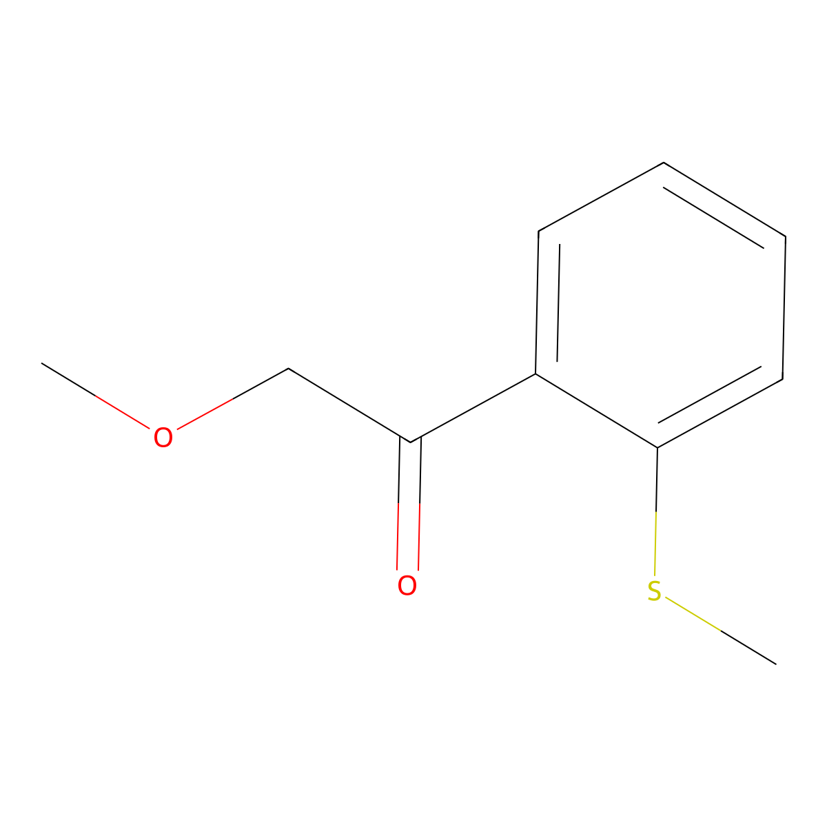 2-Methoxy-1-[2-(methylthio)phenyl]ethanone molecular structure, CAS 1256466-98-4