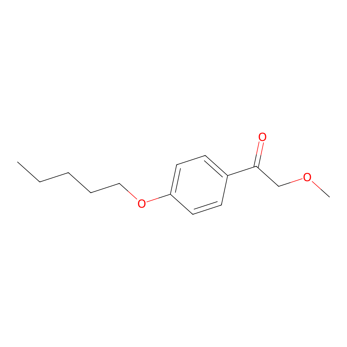 Ethanone, 2-methoxy-1-[4-(pentyloxy)phenyl]- molecular structure, CAS 1256467-00-1