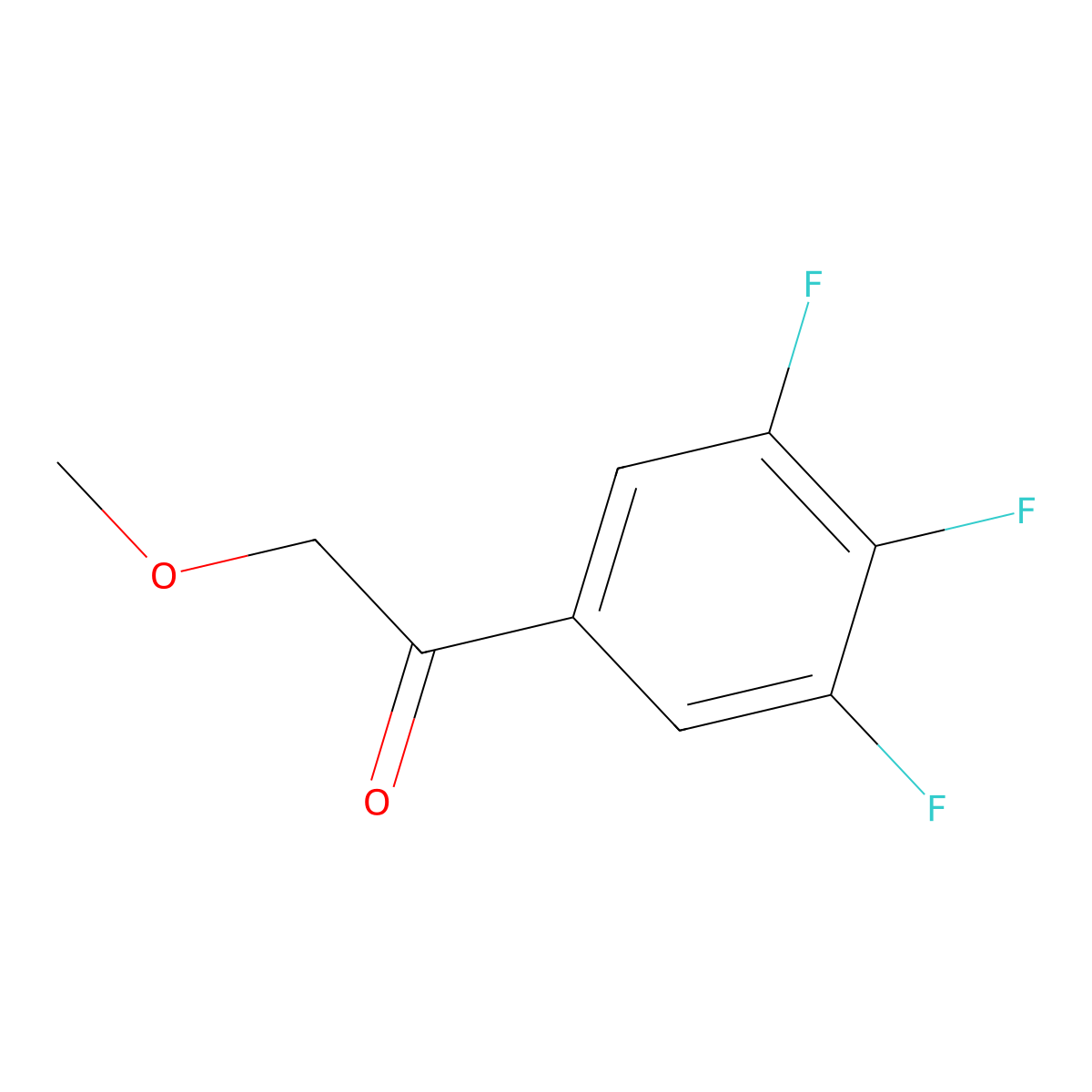 Ethanone, 2-methoxy-1-(3,4,5-trifluorophenyl)- molecular structure, CAS 1256467-09-0