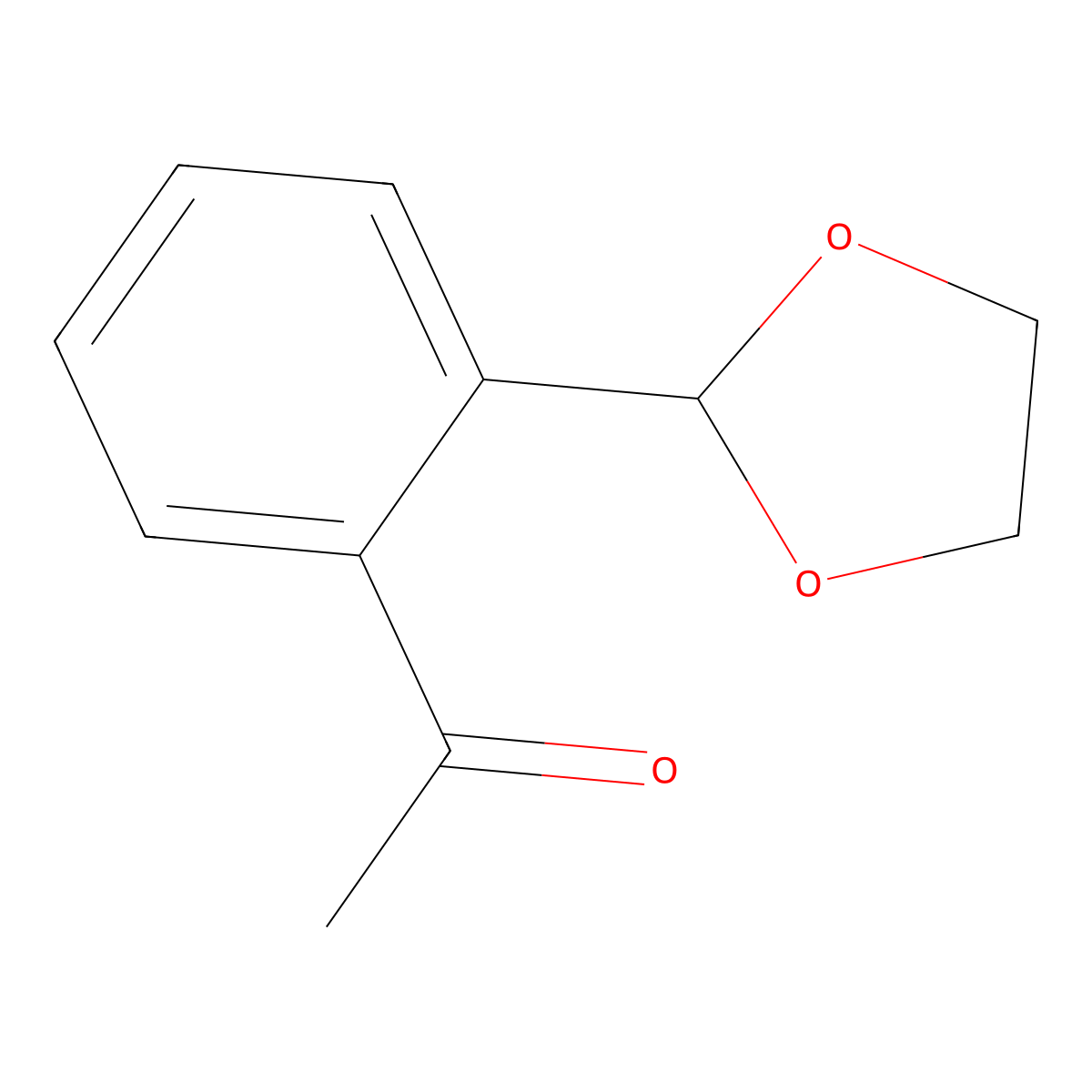 1-[2-(1,3-Dioxolan-2-yl)phenyl]ethanone molecular structure, CAS 1256467-20-5