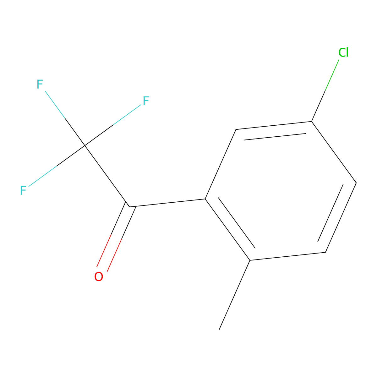 3'-Chloro-6'-methyl-2,2,2-trifluoroacetophenone molecular structure, CAS 1256467-25-0